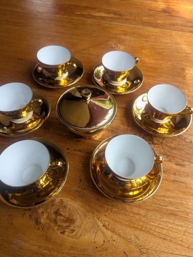Vintage gold china coffee - gold,