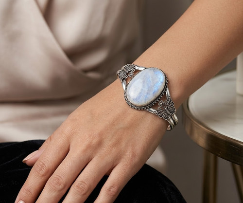 Genuine moonstone adjustable - genuine,