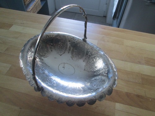 Antique silver plated dish - silver,