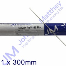 Johnson Matthey Silver-Flo 55 1.5mm Diameter x 300mm Rod - 1 x Stick - Free Post