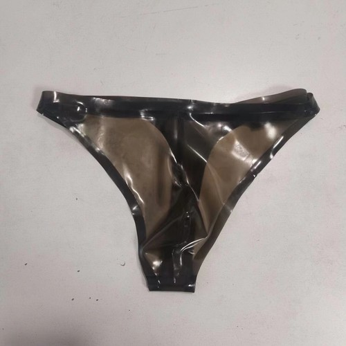 Mens latex thong rubber briefs - latex,