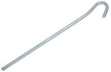 10pc Galvanised Garden Peg Set Netting Anchor Secure Perfect for Securing Tents