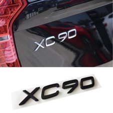 For VOLVO 1PCS XC90 17*3cm Embleme Ornamente rear logo ABS plastic gloss black