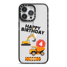 Boys Birthday Diggers Personalised iPhone Case for iPhone 15 14 13 12 11