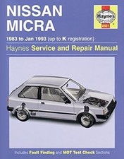 Haynes Nissan Micra 1983 to