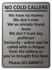 2152 NO COLD CALLERS Funny