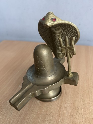 Vintage brass shiva red eye - brass,