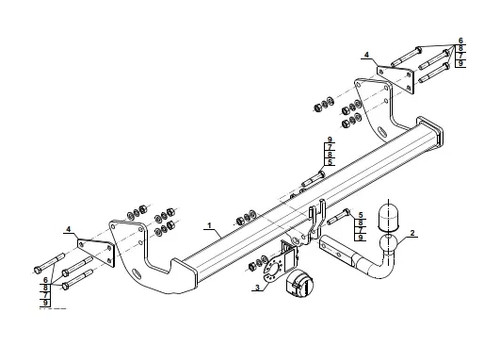 Swan neck tow - tow, for