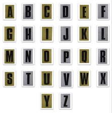 A-Z Gold Silver Letters