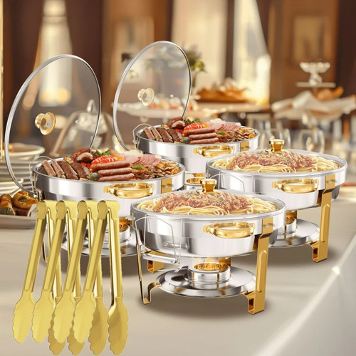 Round chafing dishes buffet - round,