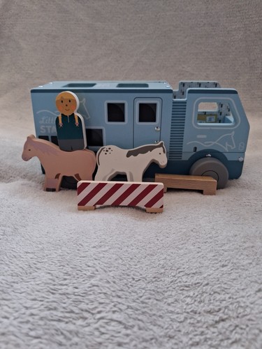 Wooden little town stable van - town,