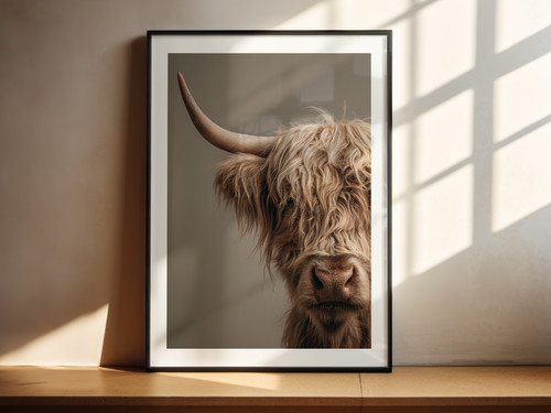 Highland cow studio - cow, art