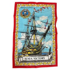 VTG Tea towel H.M.S victory