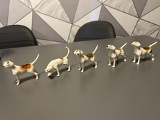 Stunning Set 5x Beswick Hunting Foxhound Dogs 3 x 1st Version 2 x 2nd Version Ex