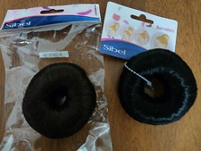 SIBEL HAIR BUN RING ROLLER  in Dark Brown or Black   BRAND NEW