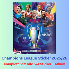 Topps Champions League 2025/2026 - Complete Set 574 Stickers + Album + Bag 25/26