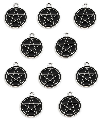 Black pentagram protection - black,