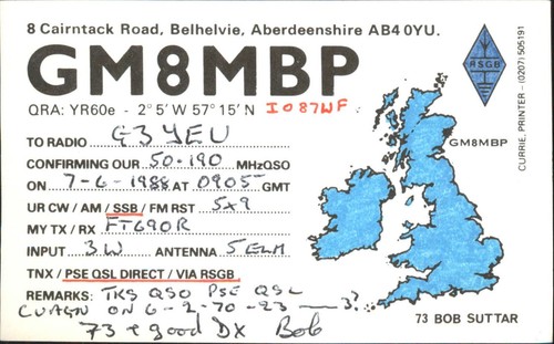 Gm8mbp qsl card - gm8mbp, qso