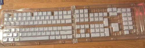 Crystal white keycaps for - white,