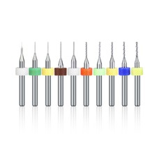 10PCS Carbide PCB Micro Drill Bits Set Rotary Wood Drill Bit CNC Engraving Bits