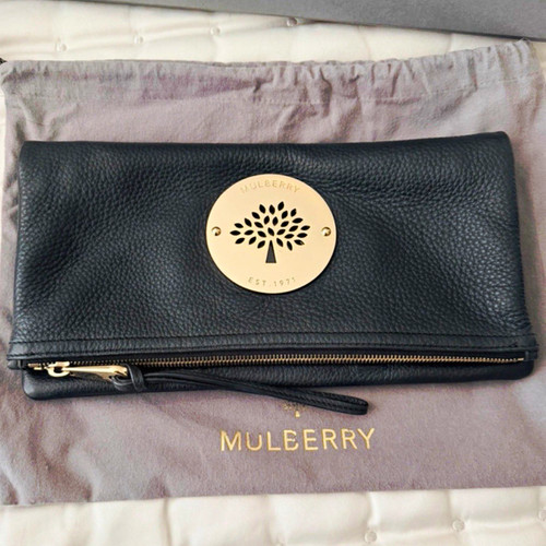 Mulberry black leather - leather, zip