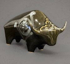 Lotus Pottery Bull Large Rare