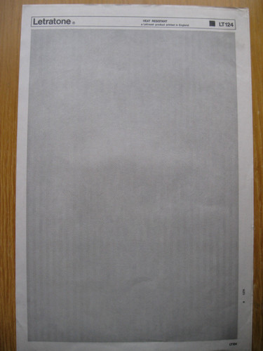 Letraset letratone sheet - 1, x