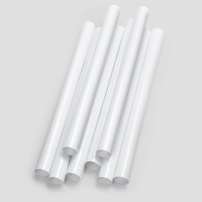 Radiator Pipe Covers White 15mm x 19.5cm, Chrome & Wooden Radiator Pipe Collars