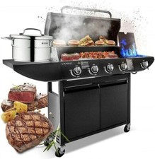 Gas BBQ Grill 4 + 1 Stainless