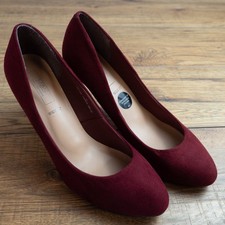 M&S Collection Red Wide Fit Heeled Shoes Size 7 Pre-Owned