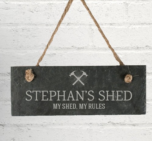 Personalised shed slate sign - personalised,