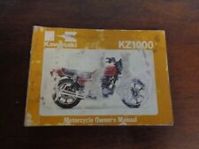 KAWASAKI KZ1000  Original Owner's Manual, Handbook,  KZ1000-J1