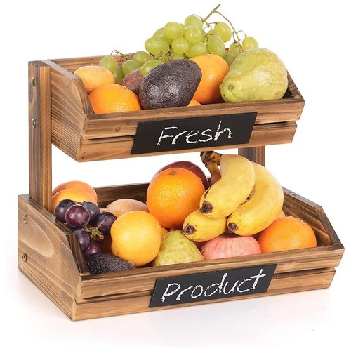 Tier wooden vegetables - 2-tier, &