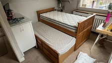 Solid Wood Single Bed with