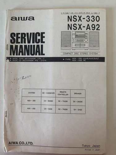 Aiwa nsx 330 - aiwa, nsx-a92