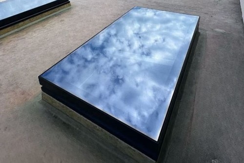 600x1200mm aluminium rooflight - aluminium,