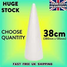 XL 38cm tall Polystyrene Cones CHOOSE QUANTITY craft sugarcraft sweet trees