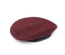 NEW Maroon Beret 100% Wool