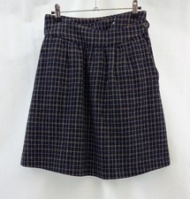 Moloh Black Check Skirt 100% Wool Lined Short Size 8 Ex Con