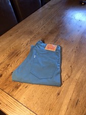 Men’s Levi Cord Jeans 513 Turquoise 30 W 28 L Read Description