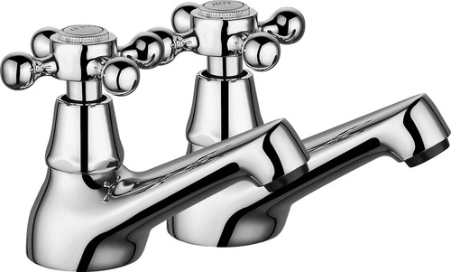 Basin pillar taps chrome - –,
