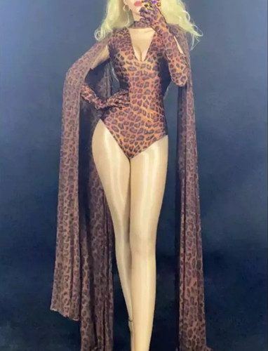 Leopard print sexy bodysuit - leopard,