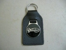 Daimler DB18 Consort Saloon Key Ring Brown Leather Fob with enamel Badge New !
