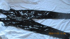 ANN SUMMERS BLACK PVC LOOK  CATSUIT  SIZE 12  NWT  'SLIQUID'