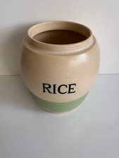 BIN - T.G.Green (Cornishware) 'STREAMLINE' - RICE jar - (No lid)