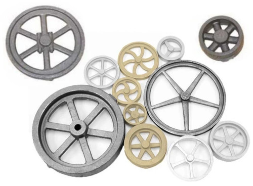 Live steam flywheel - flywheel, castings