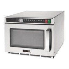 Buffalo Programmable Compact Microwave Oven in Silver - 1800W
