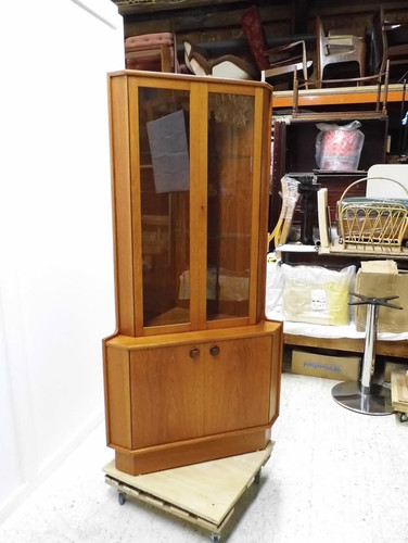 Vintage teak drinks display - vintage,