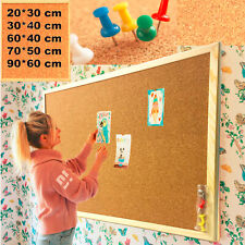 NATURAL CORK PIN NOTICE BOARD - OFFICE MEMO SCHOOL WITH FREE PUSH PIN BOARD