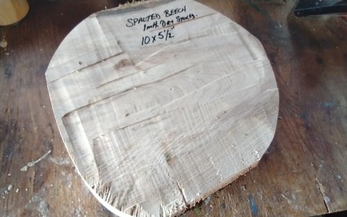 Spalted beech bowl blank wood - spalted,